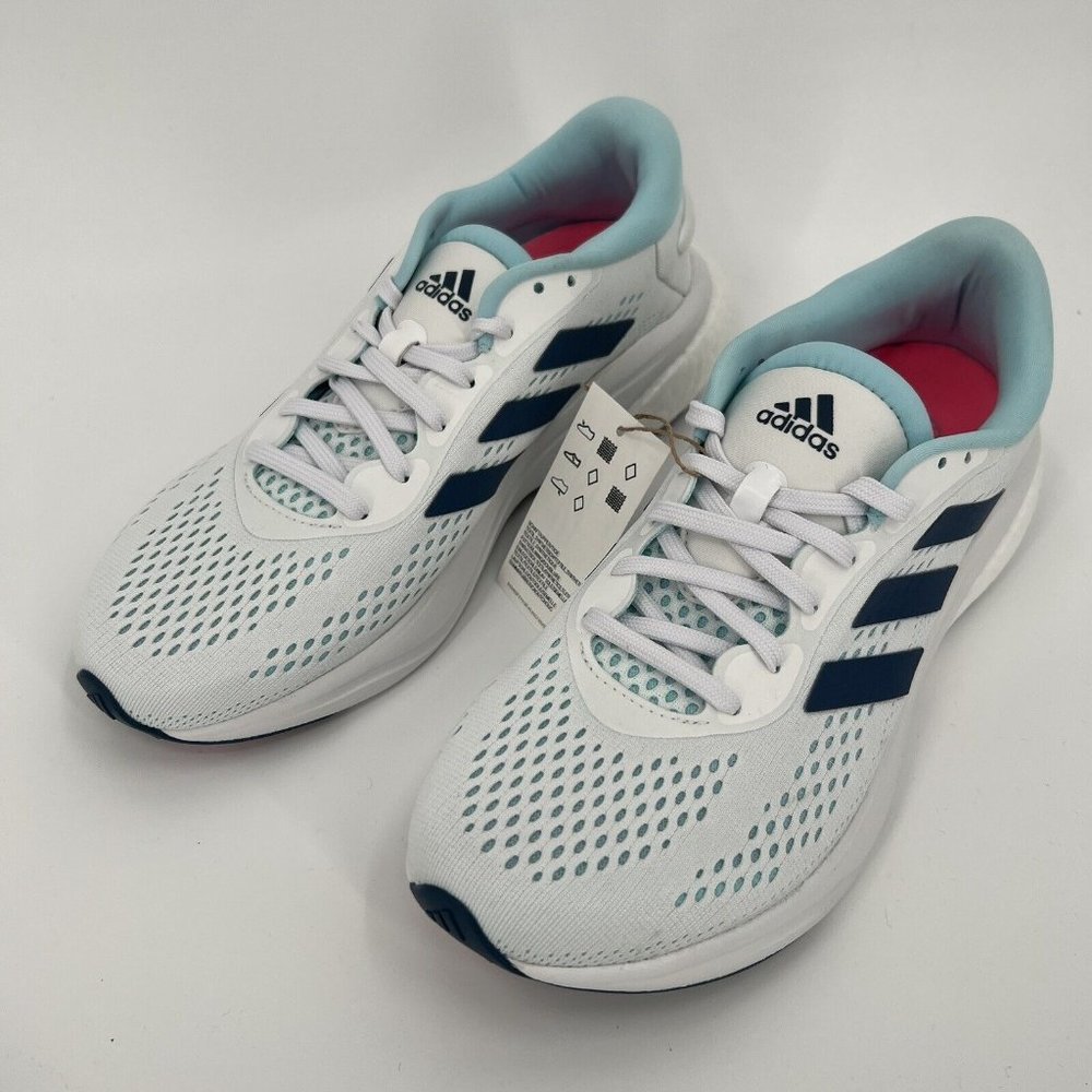 Adidas Women's Supernova 2 Running Shoes 10 White/Blue FW9100 Athletic Sneaker - Picture 3 of 10